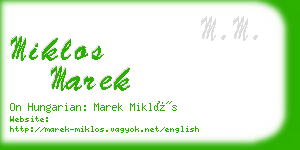 miklos marek business card